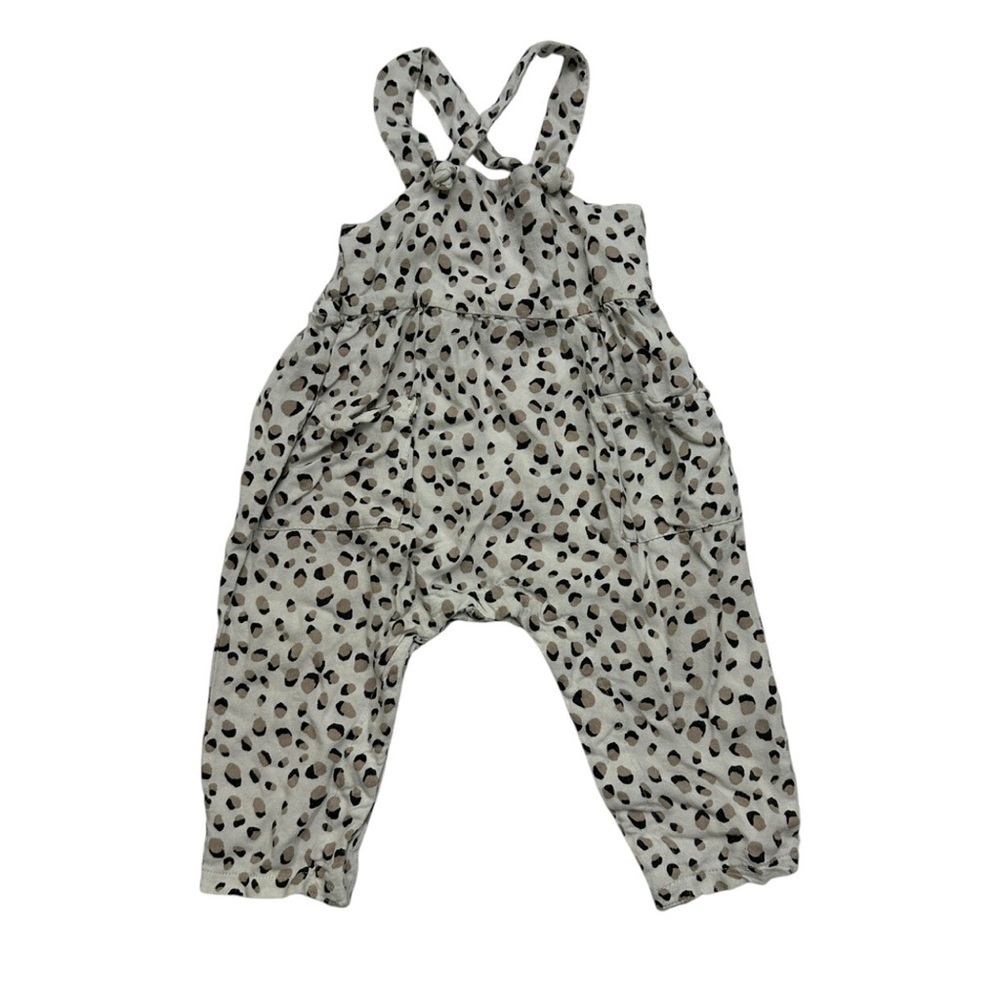 Jessica Simpson cream Black and tab dot Jumpsuit with Straps